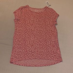 girls pink leopard print shirt